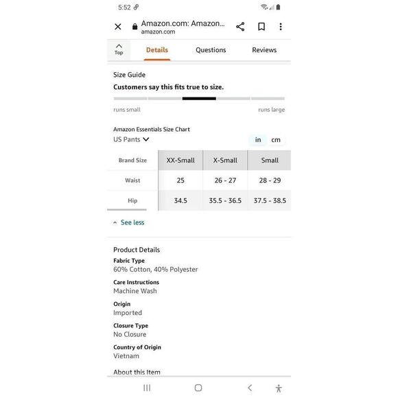 New XS Amazon Essentials Casual Athletic Loungewear Jogging Pants NWT Blue Green - Picture 3 of 3